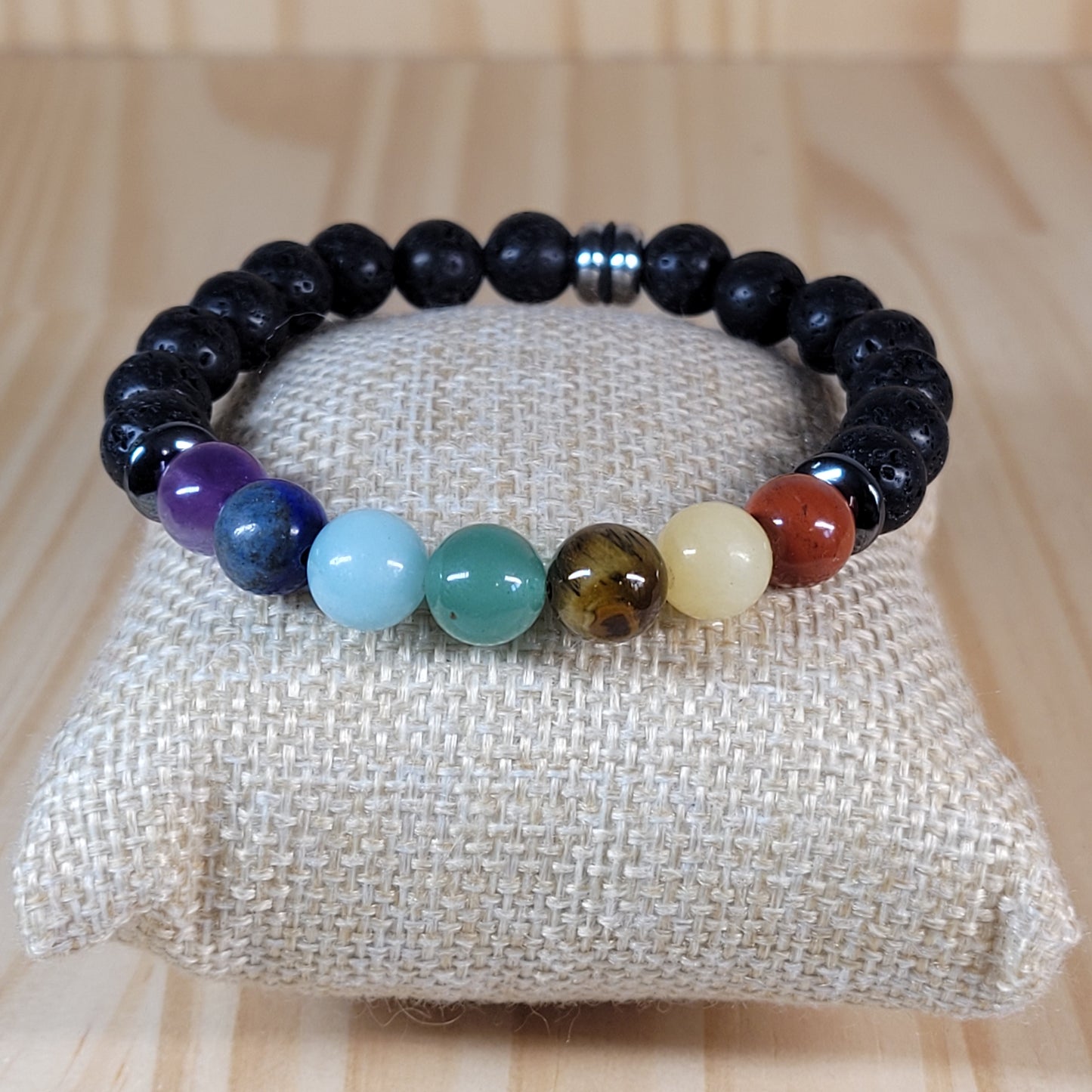 Bracelet 7 Chakras - Pierre de Lave