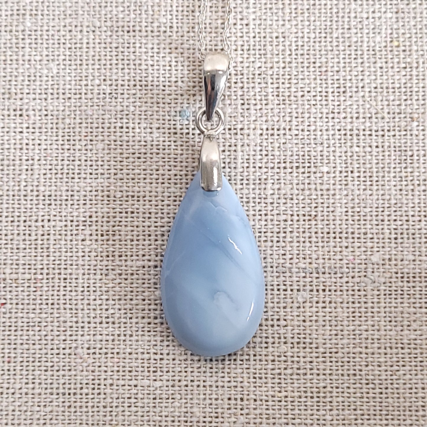 Pendentif Opale bleue – Argent 925