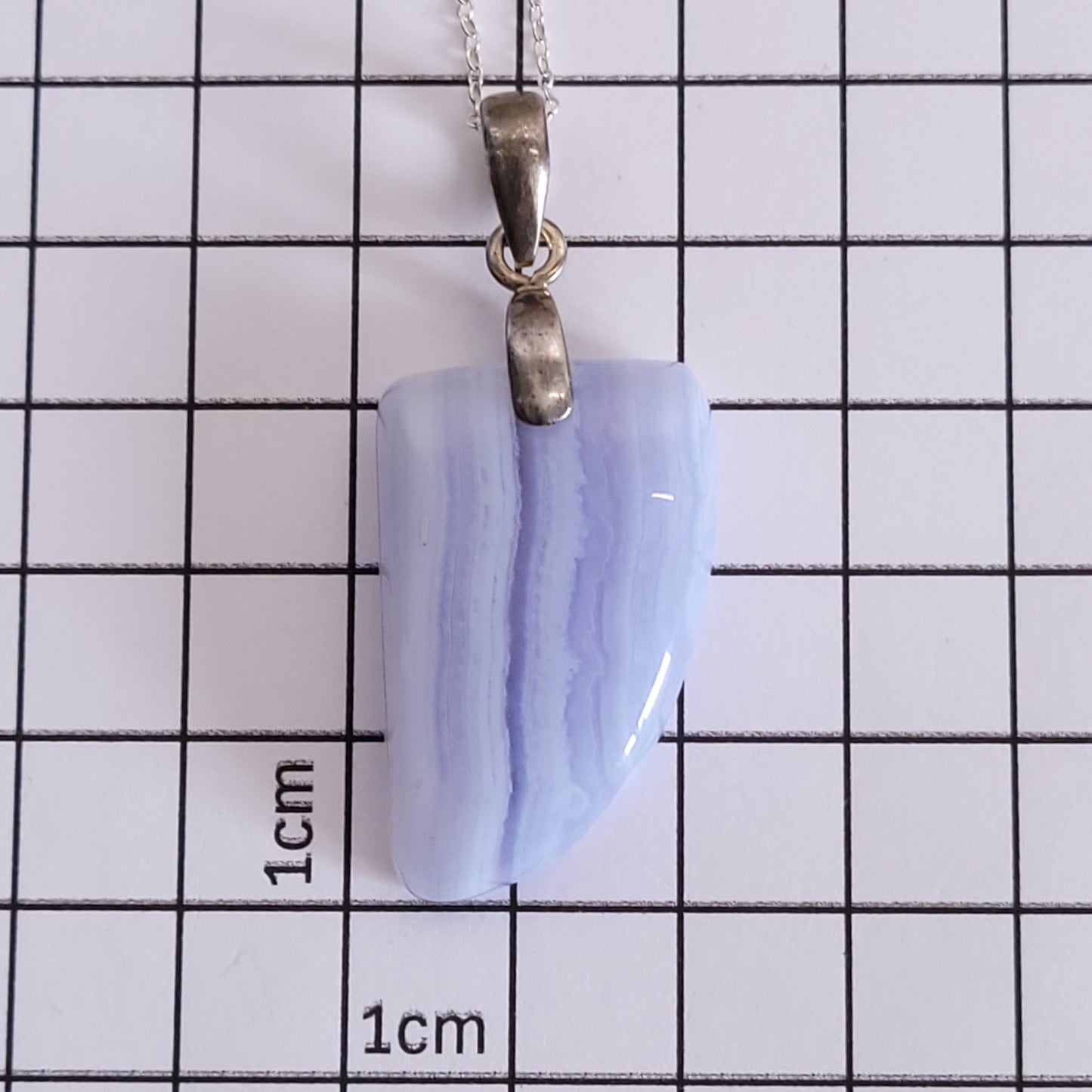 Pendentif Agate Blue Lace – Argent 925