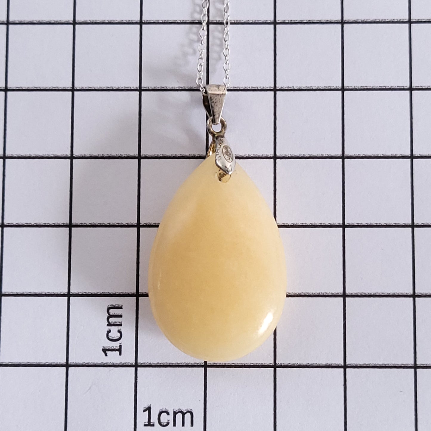 Pendentif Calcite orange – Argent 925