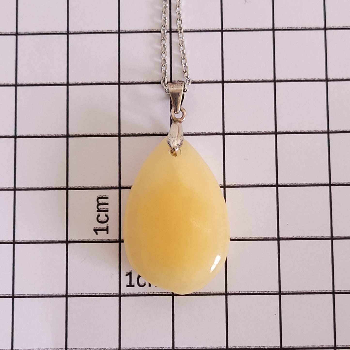 Pendentif Calcite orange – Argent 925