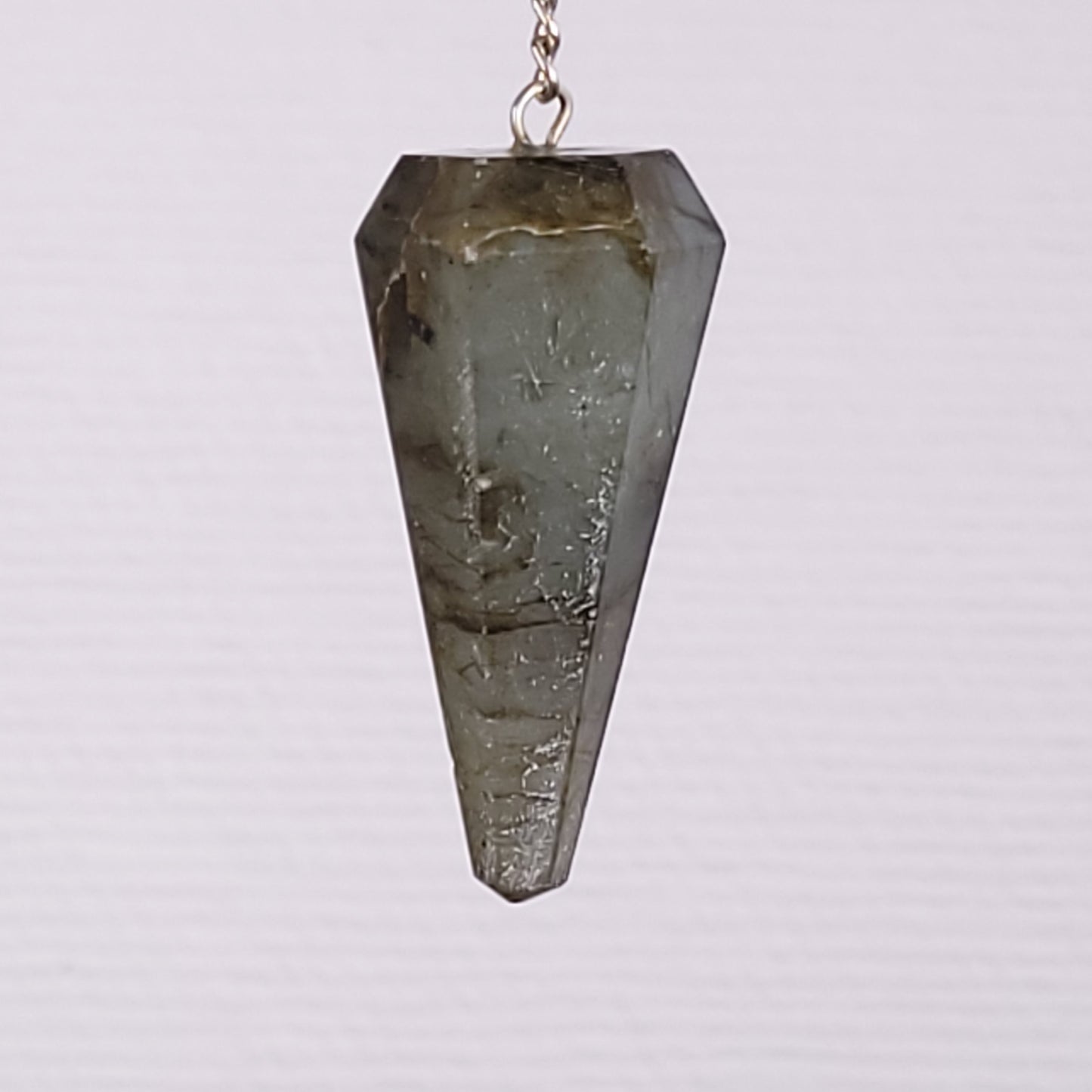 Pendule à facettes labradorite