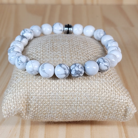 Bracelet Howlite blanche