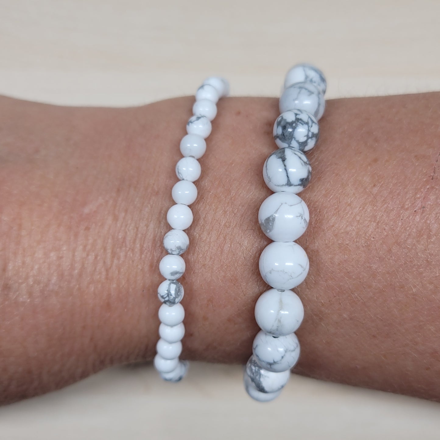 Bracelet Howlite blanche