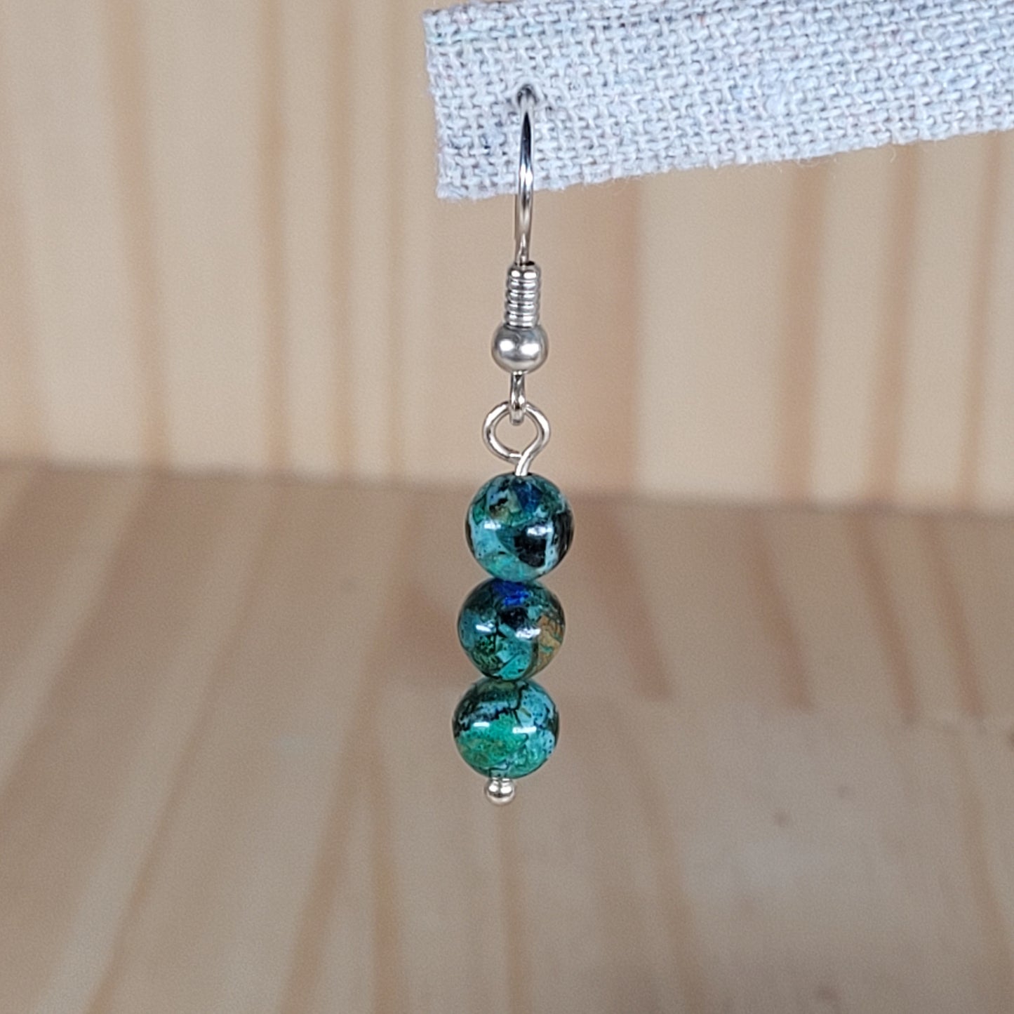 Boucles d'oreilles 3 perles – Chrysocole