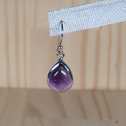 Boucles d'oreilles Goutte améthyste