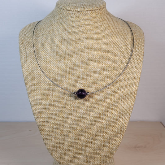 Collier 1 Perle Améthyste