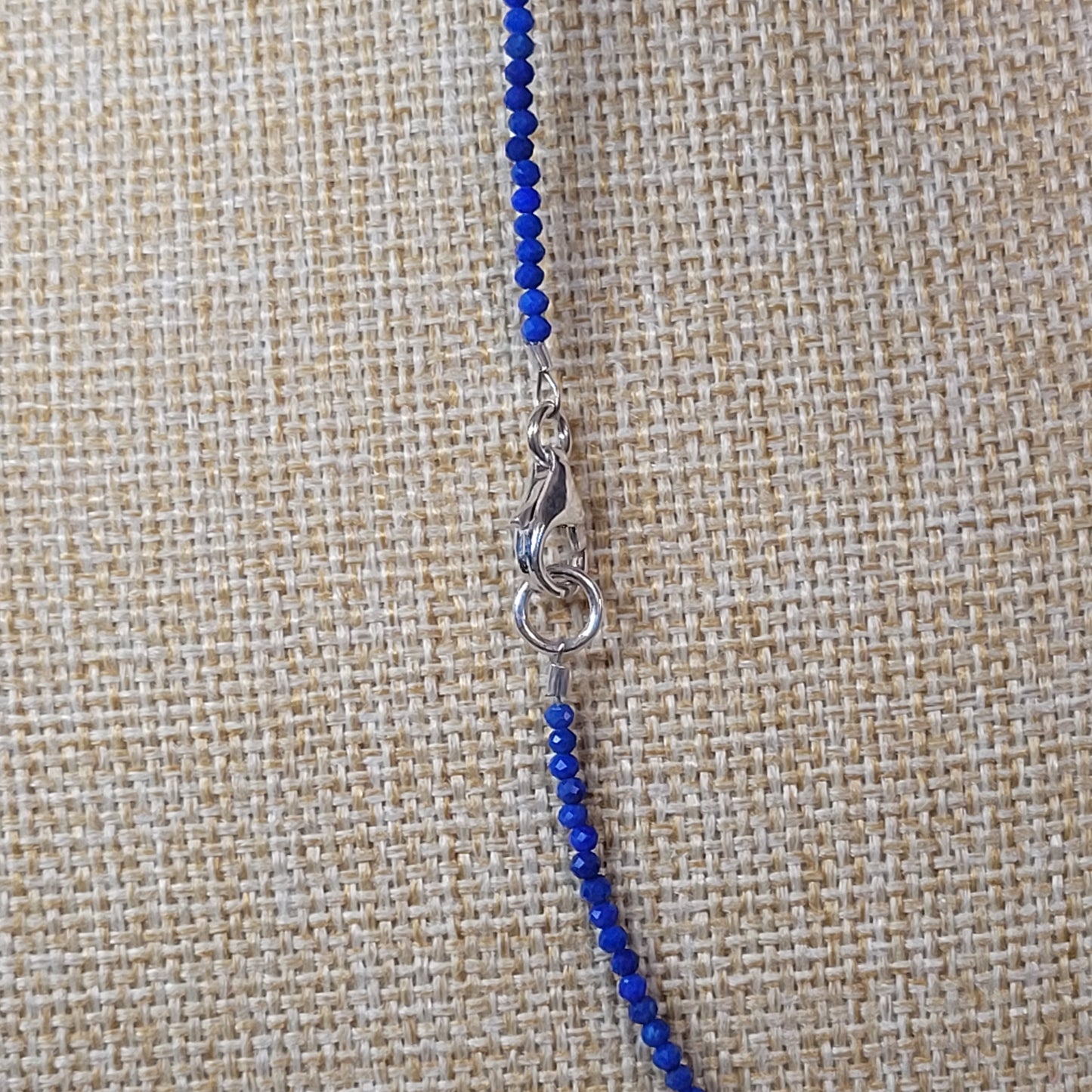Collier Lapis Lazuli Faceté 2mm Ag925