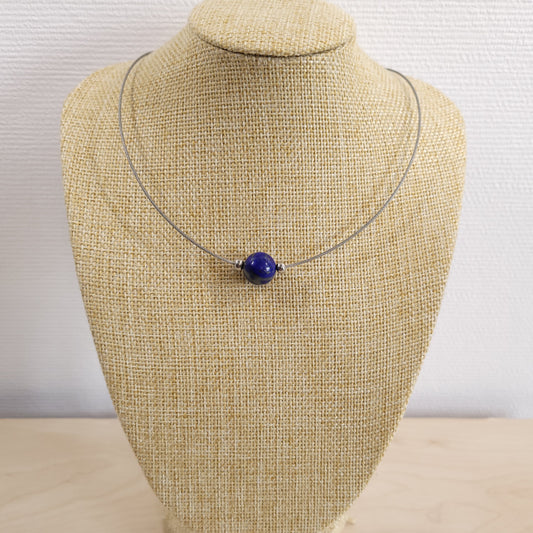 Collier 1 Perle Lapis Lazuli
