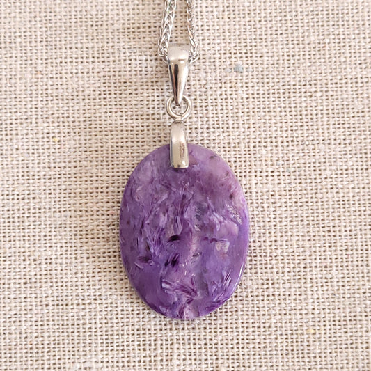 Pendentif Charoïte – Argent 925