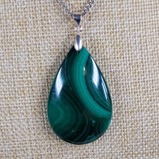 Pendentif Malachite – Argent 925