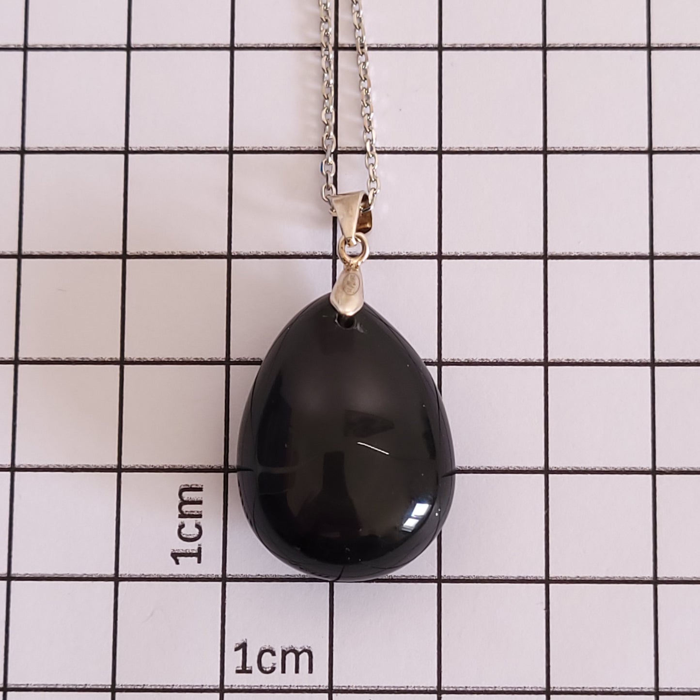 Pendentif Obsidienne céleste – Argent 925
