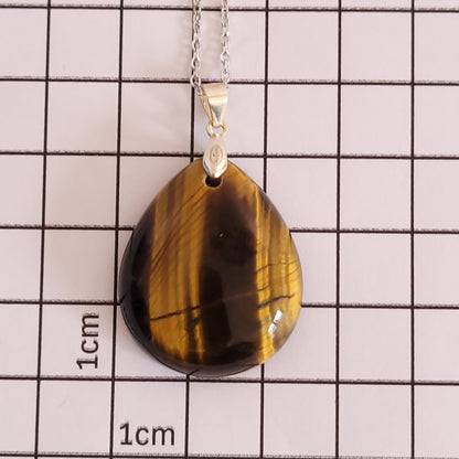 Pendentif Oeil de tigre – Argent 925