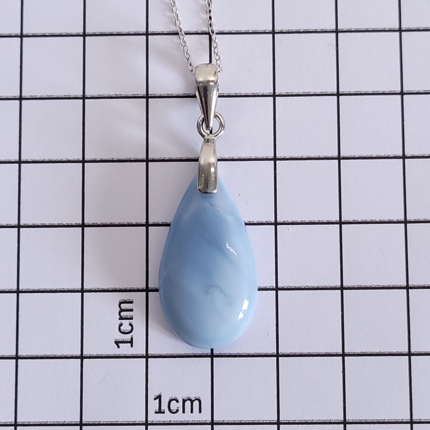 Pendentif Opale bleue – Argent 925