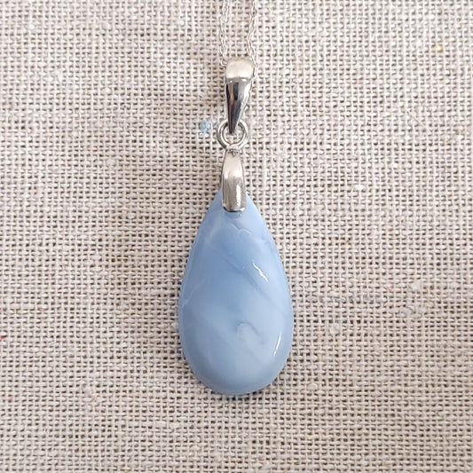 Pendentif Opale bleue – Argent 925