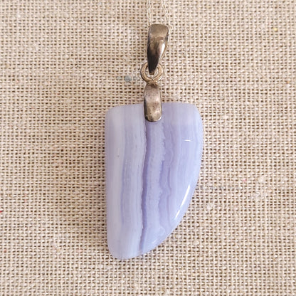 Pendentif Agate Blue Lace – Argent 925