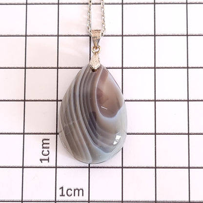 Pendentif Agate Naturelle – Argent 925