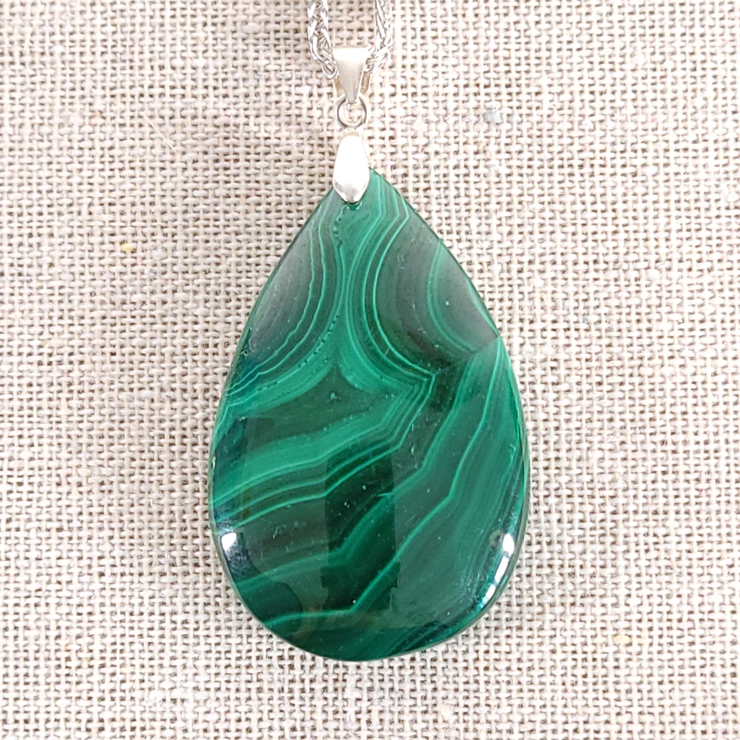 Pendentif Malachite – Argent 925