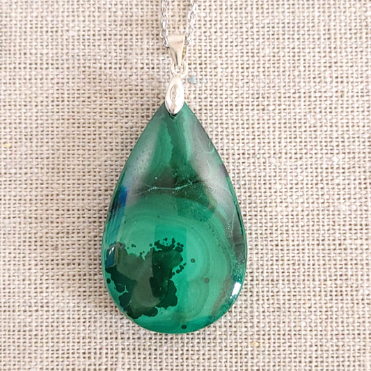 Pendentif Malachite – Argent 925