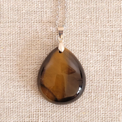 Pendentif Oeil de tigre – Argent 925