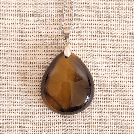 Pendentif Oeil de tigre – Argent 925