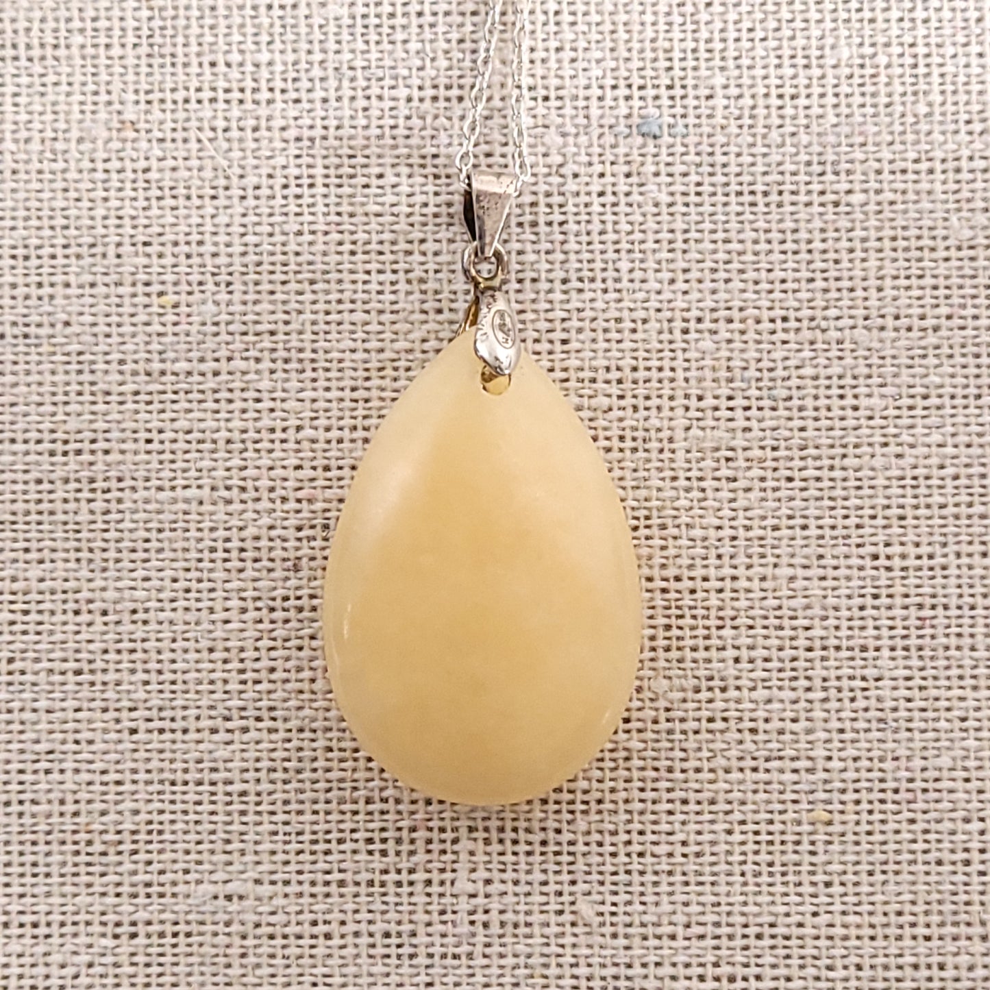 Pendentif Calcite orange – Argent 925