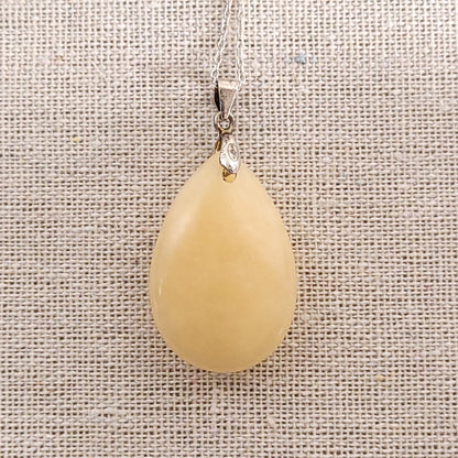 Pendentif Calcite orange – Argent 925