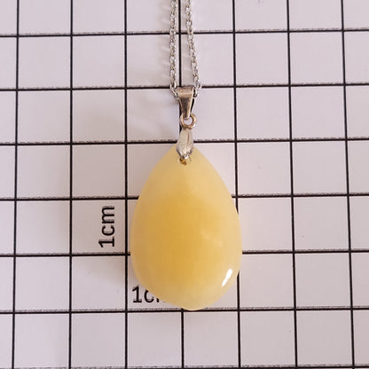 Pendentif Calcite orange – Argent 925