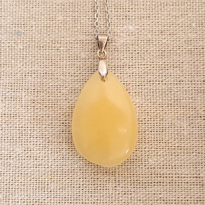 Pendentif Calcite orange – Argent 925