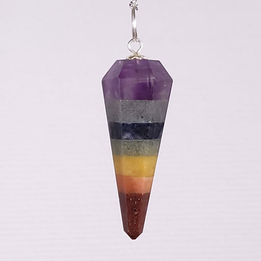 Pendule à facettes 7 chakras