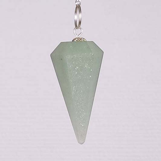 Pendule à facettes aventurine verte