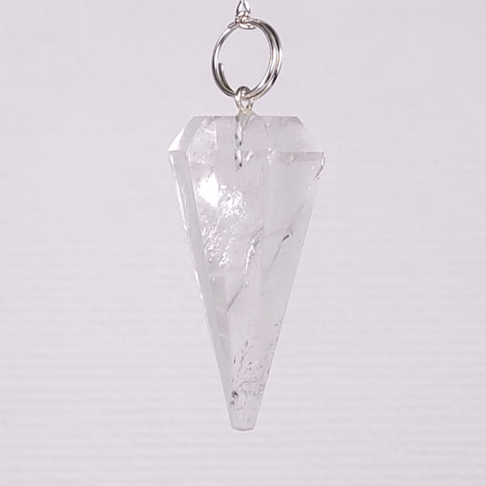 Pendule à facettes Cristal de roche