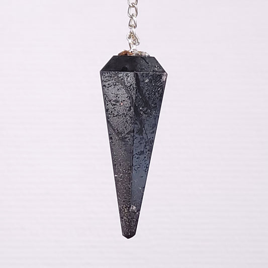 Pendule à facettes Hématite