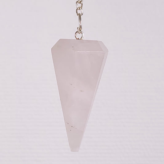 Pendule à facettes quartz rose